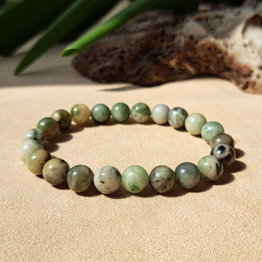 Green Jade bracelet frontal view.