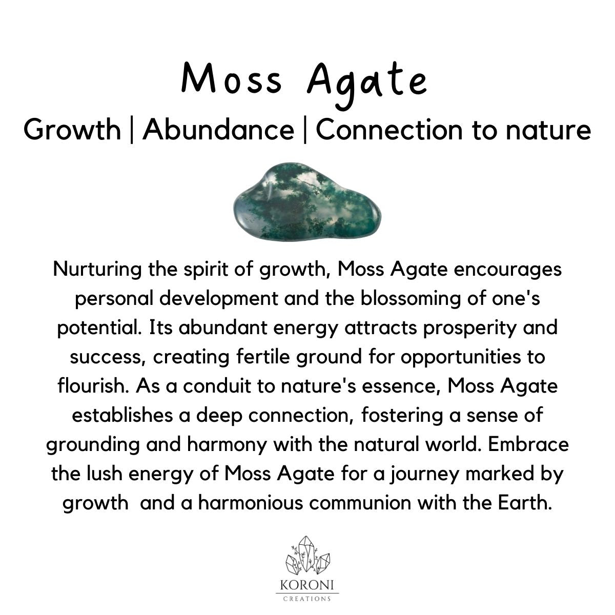 Moss Agate bracelet benefits.