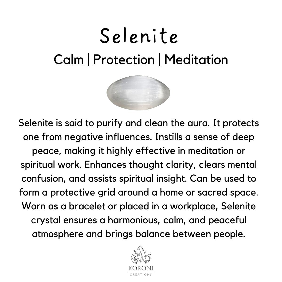 Selenite crystal bracelet benefits.